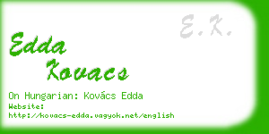 edda kovacs business card